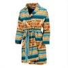 Aztec Eagle Print Pattern Men Long Robe-grizzshop