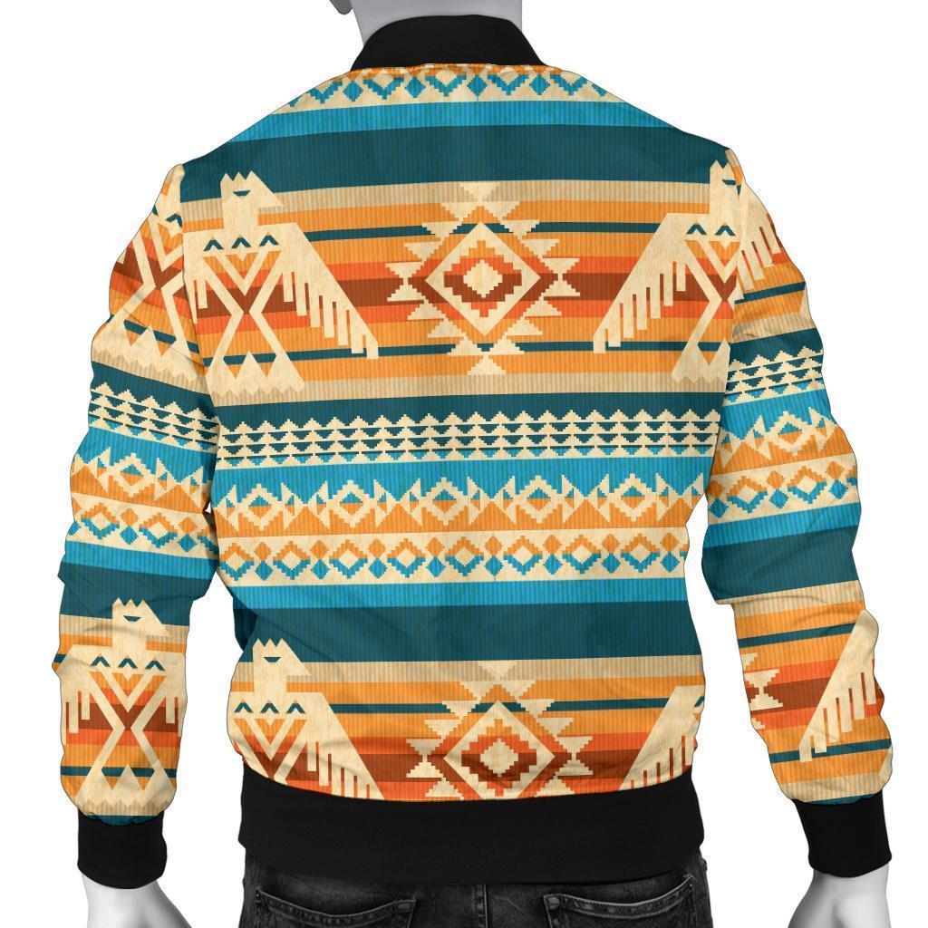 Aztec Eagle Print Pattern Men's Bomber Jacket-grizzshop