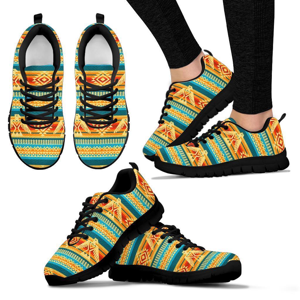 Aztec Eagle Print Pattern Sneaker Shoes For Men Women-grizzshop