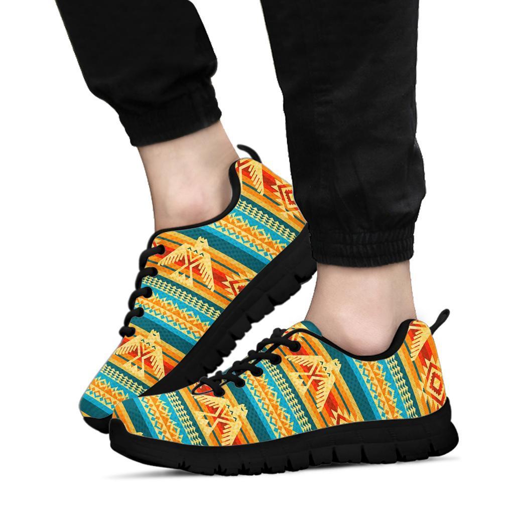 Aztec Eagle Print Pattern Sneaker Shoes For Men Women-grizzshop