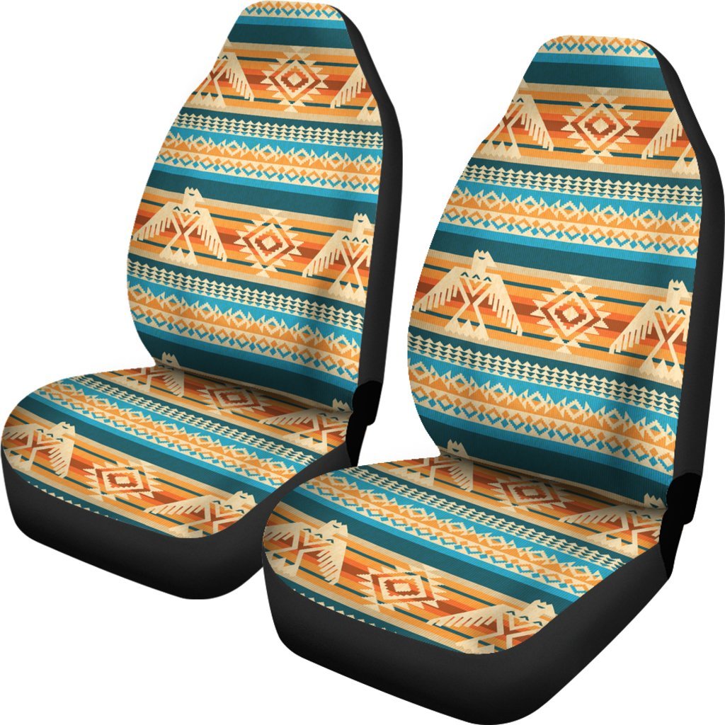 Aztec Eagle Print Pattern Universal Fit Car Seat Covers-grizzshop