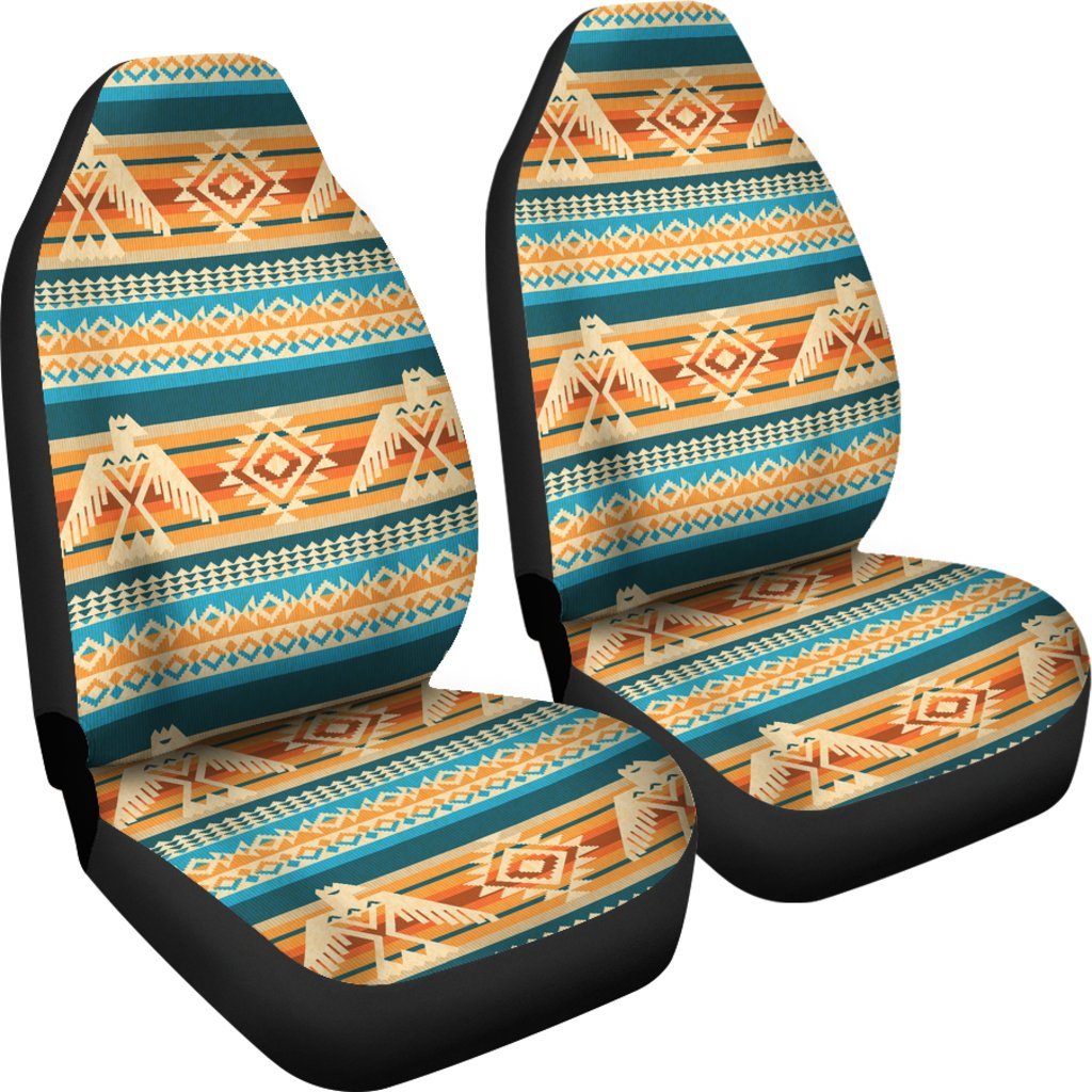 Aztec Eagle Print Pattern Universal Fit Car Seat Covers-grizzshop