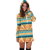 Aztec Eagle Print Pattern Women Hoodie Dress-grizzshop