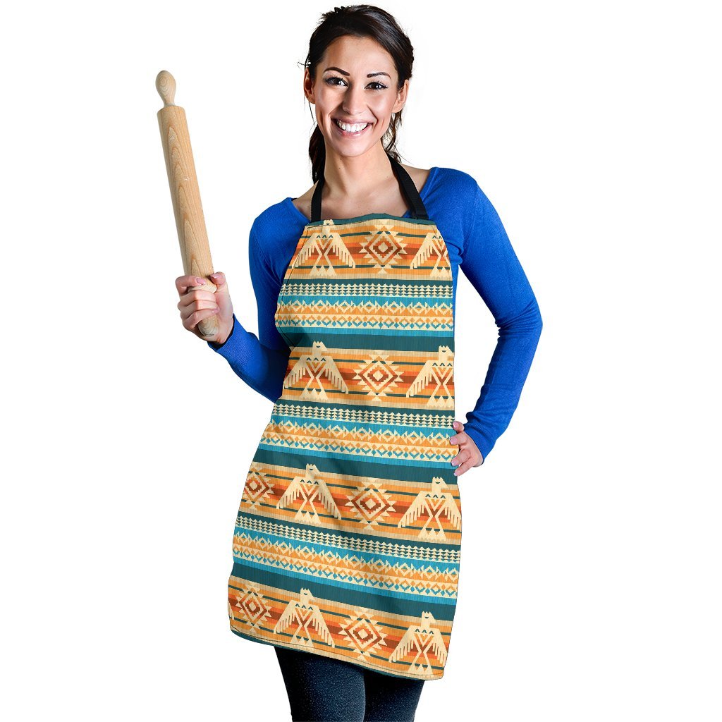 Aztec Eagle Print Pattern Women's Apron-grizzshop