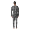 Aztec Ethnic White And Black Print Men's Pajamas-grizzshop