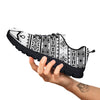 Aztec Grey And White Print Pattern Black Sneaker-grizzshop