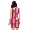 Aztec Hawaiian Pineapple Print Bodycon Dress-grizzshop