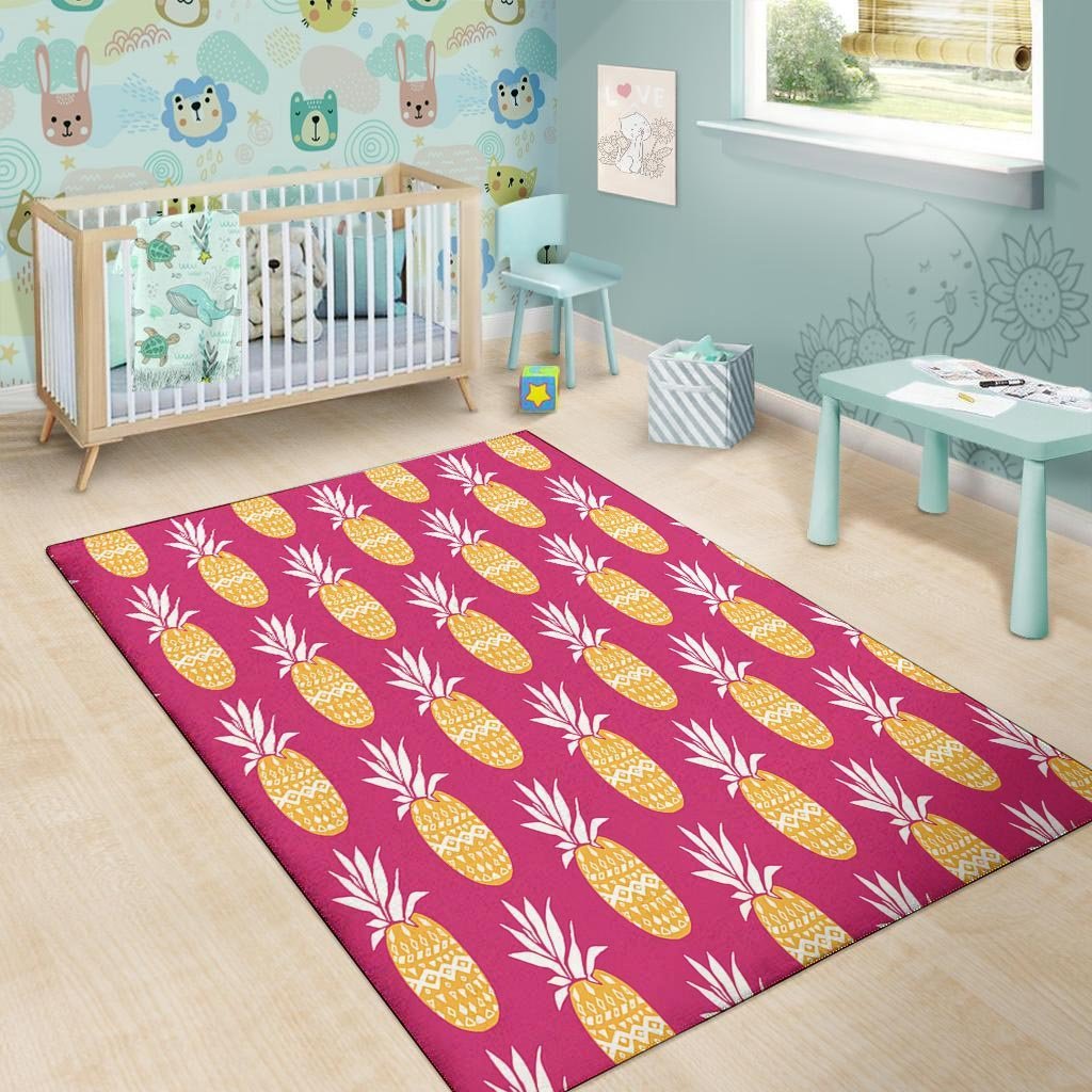 Aztec Hawaiian Pineapple Print Floor Mat-grizzshop