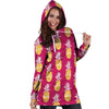 Aztec Hawaiian Pineapple Print Hoodie Dress-grizzshop