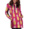 Aztec Hawaiian Pineapple Print Hoodie Dress-grizzshop