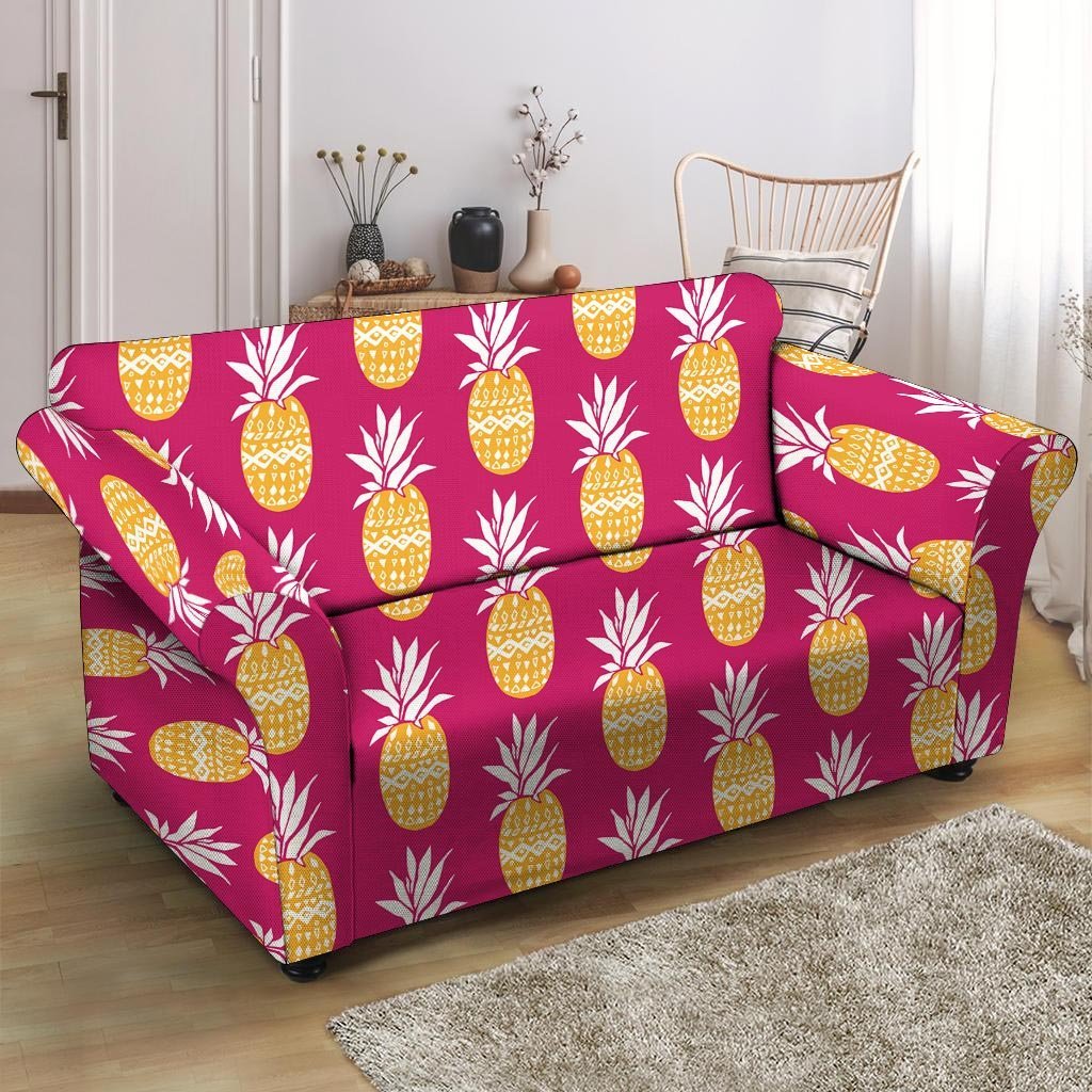 Aztec Hawaiian Pineapple Print Loveseat Cover-grizzshop