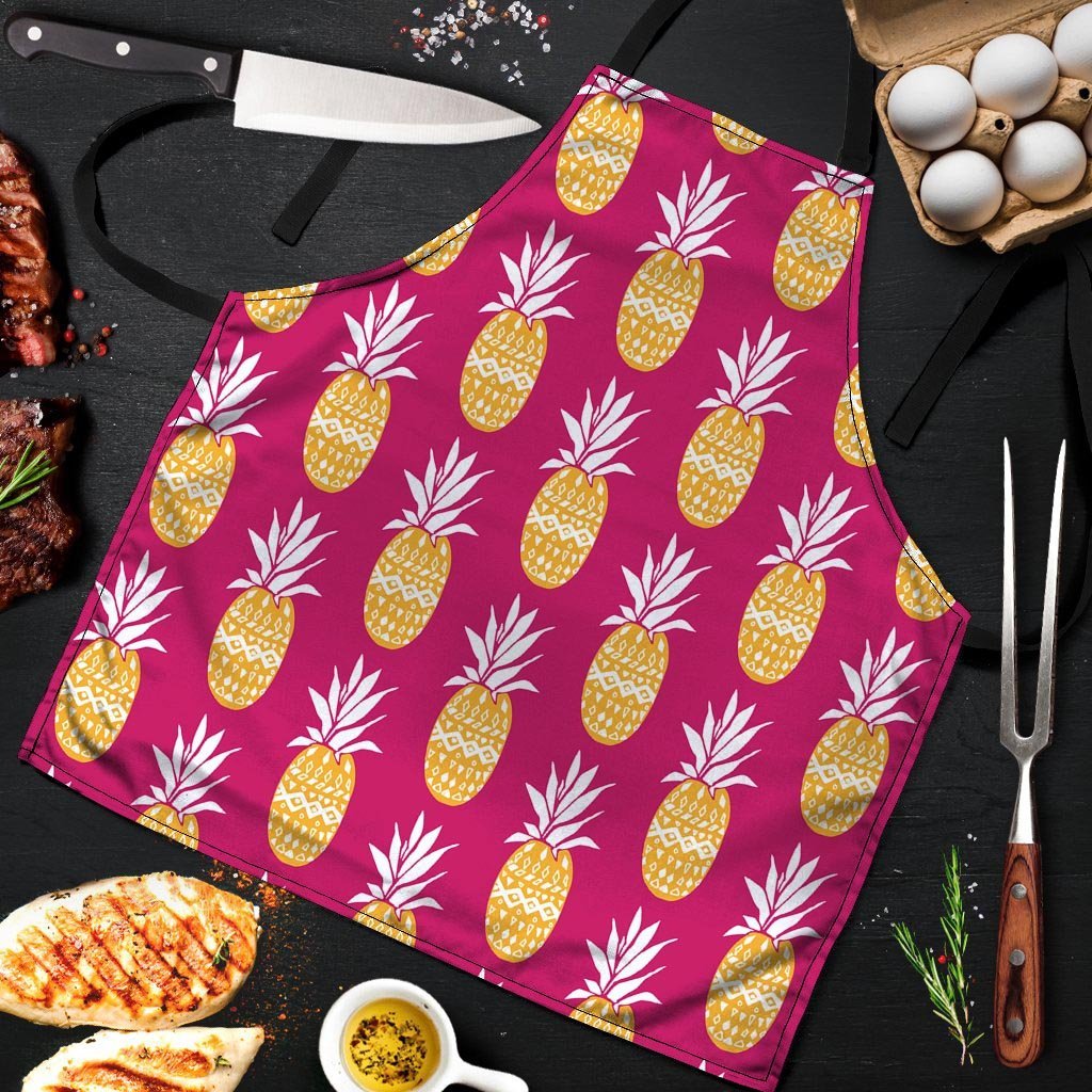 Aztec Hawaiian Pineapple Print Men's Apron-grizzshop