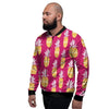 Aztec Hawaiian Pineapple Print Men's Bomber Jacket-grizzshop