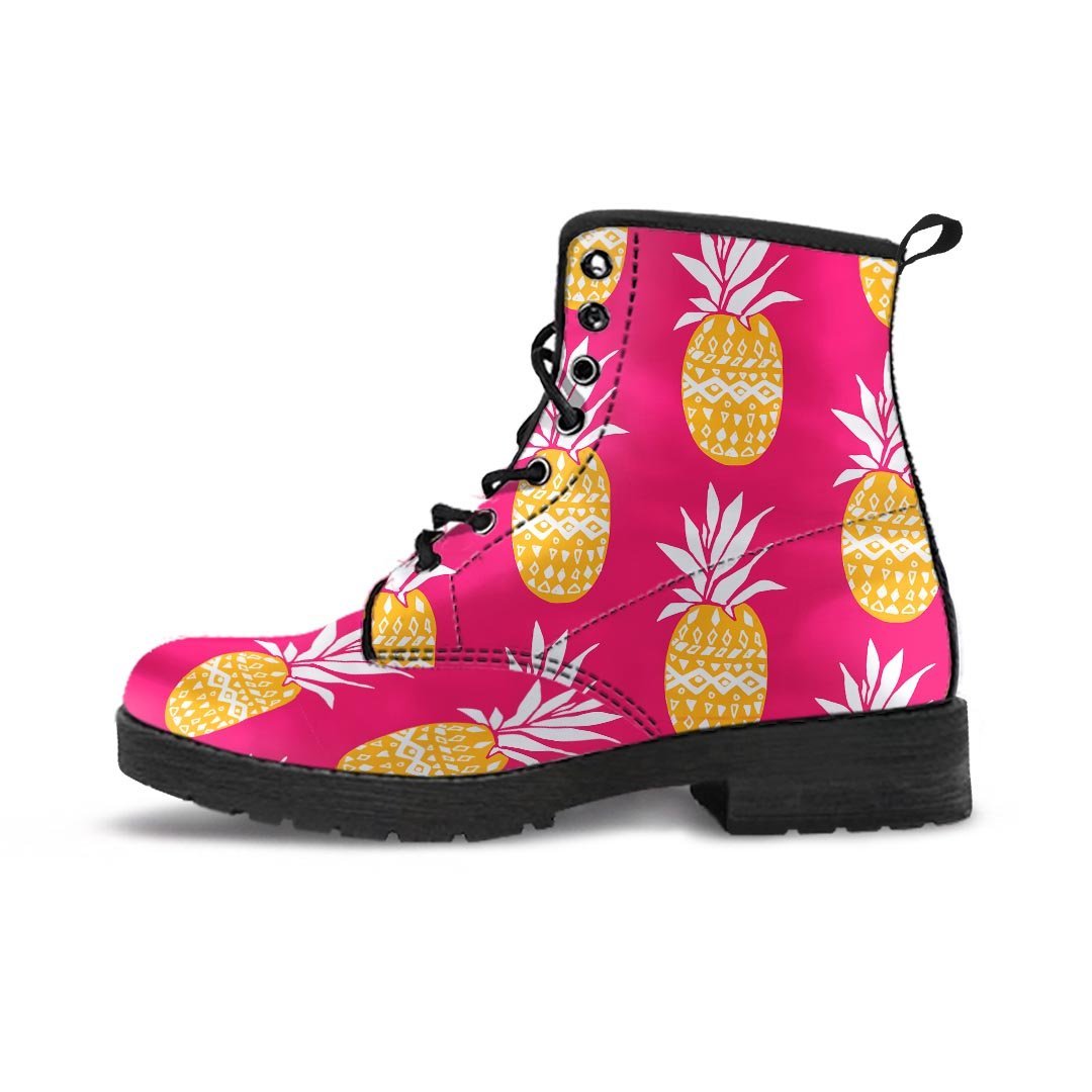 Aztec Hawaiian Pineapple Print Men's Boots-grizzshop