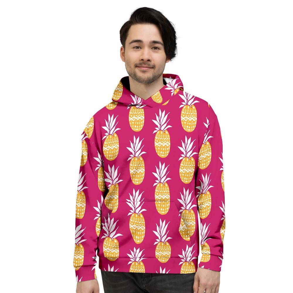 Aztec Hawaiian Pineapple Print Men's Hoodie-grizzshop