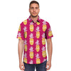 Aztec Hawaiian Pineapple Print Men's Short Sleeve Shirt-grizzshop