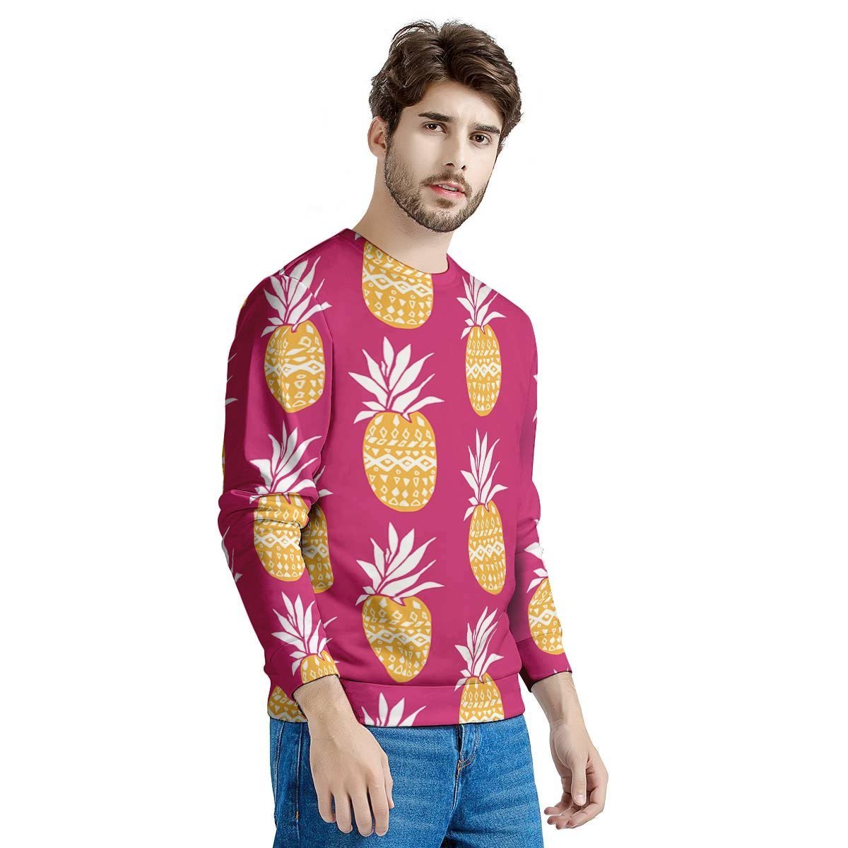 Aztec Hawaiian Pineapple Print Men's Sweatshirt-grizzshop