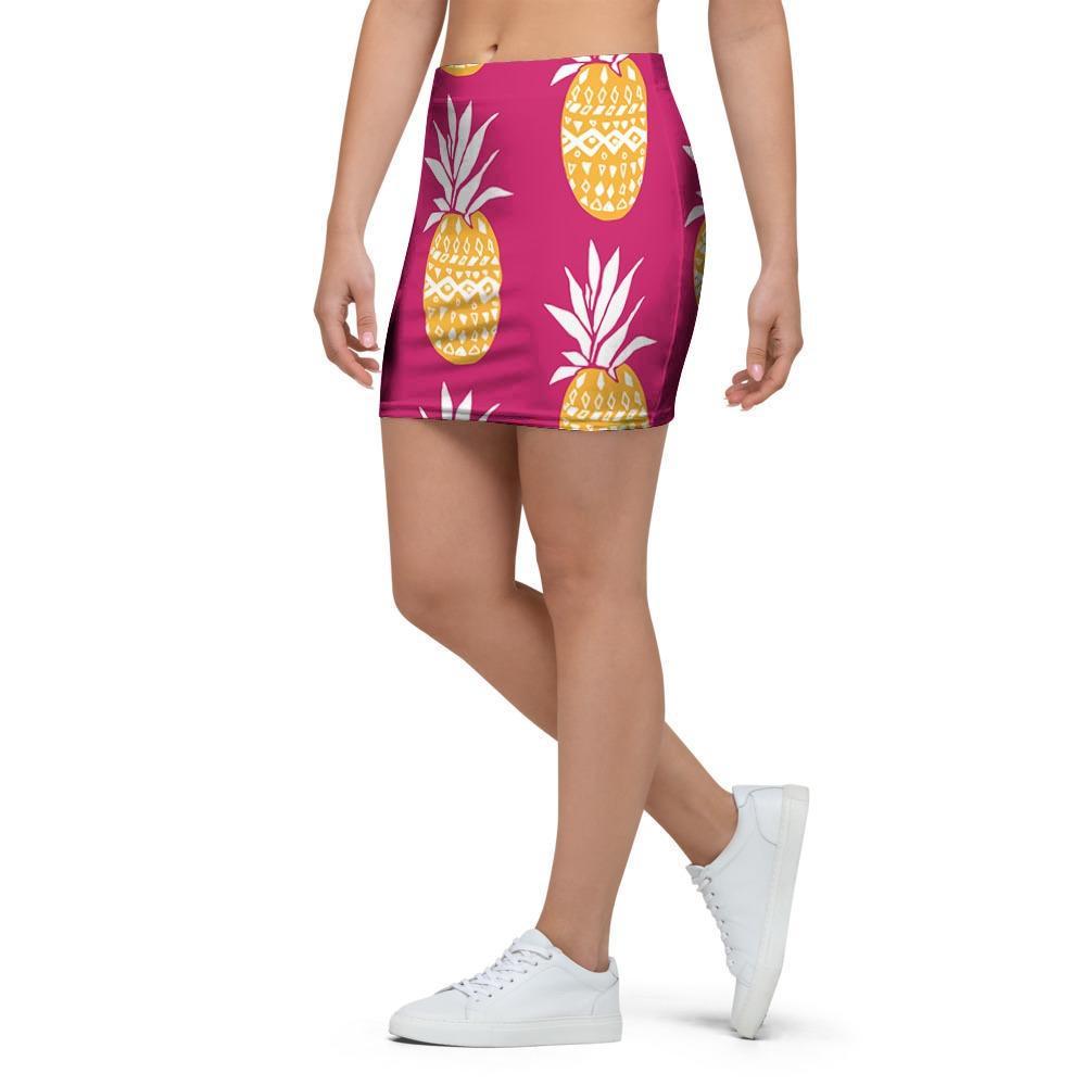 Aztec Hawaiian Pineapple Print Mini Skirt-grizzshop