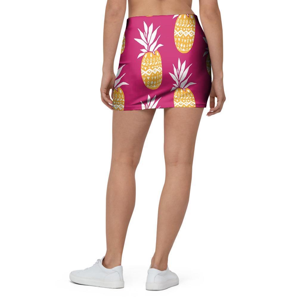 Aztec Hawaiian Pineapple Print Mini Skirt-grizzshop