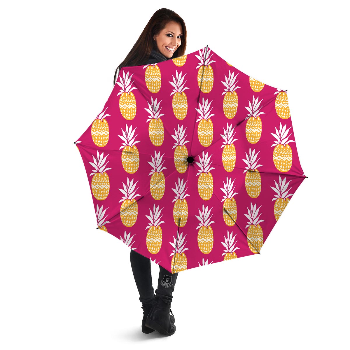 Aztec Hawaiian Pineapple Print Umbrella-grizzshop