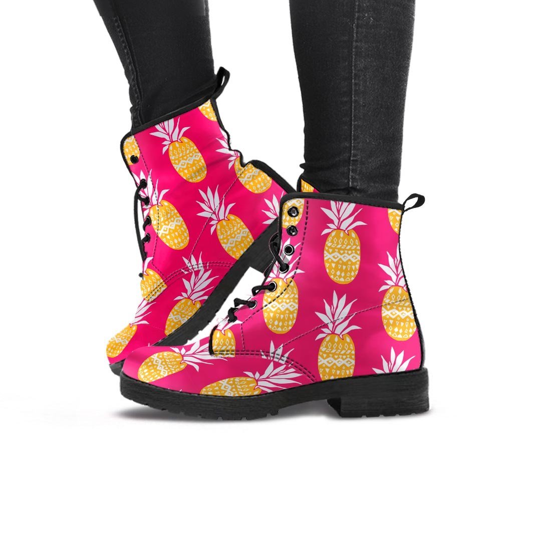 Aztec Hawaiian Pineapple Print Women's Boots-grizzshop