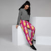 Aztec Hawaiian Pineapple Print Women's Joggers-grizzshop