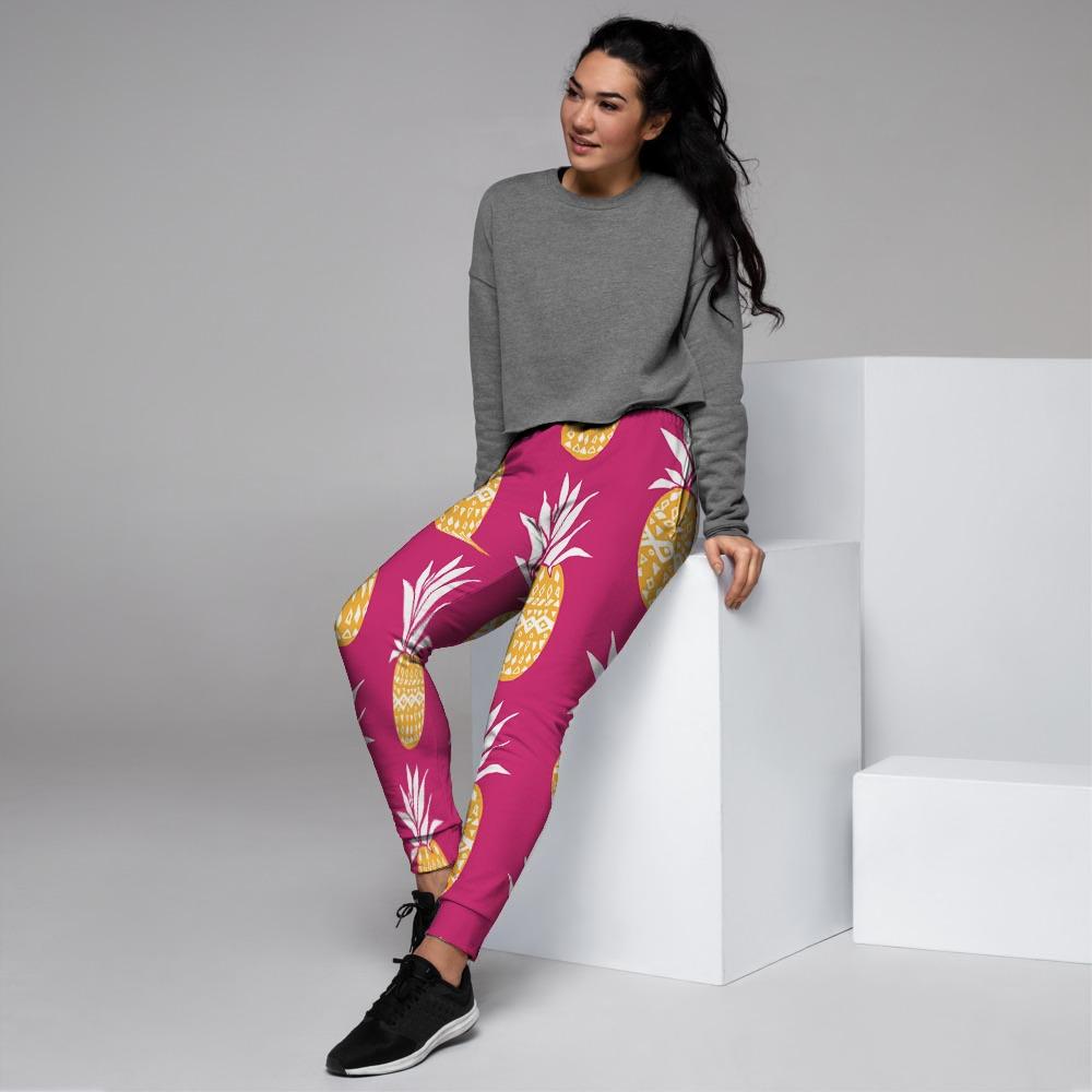 Aztec Hawaiian Pineapple Print Women's Joggers-grizzshop