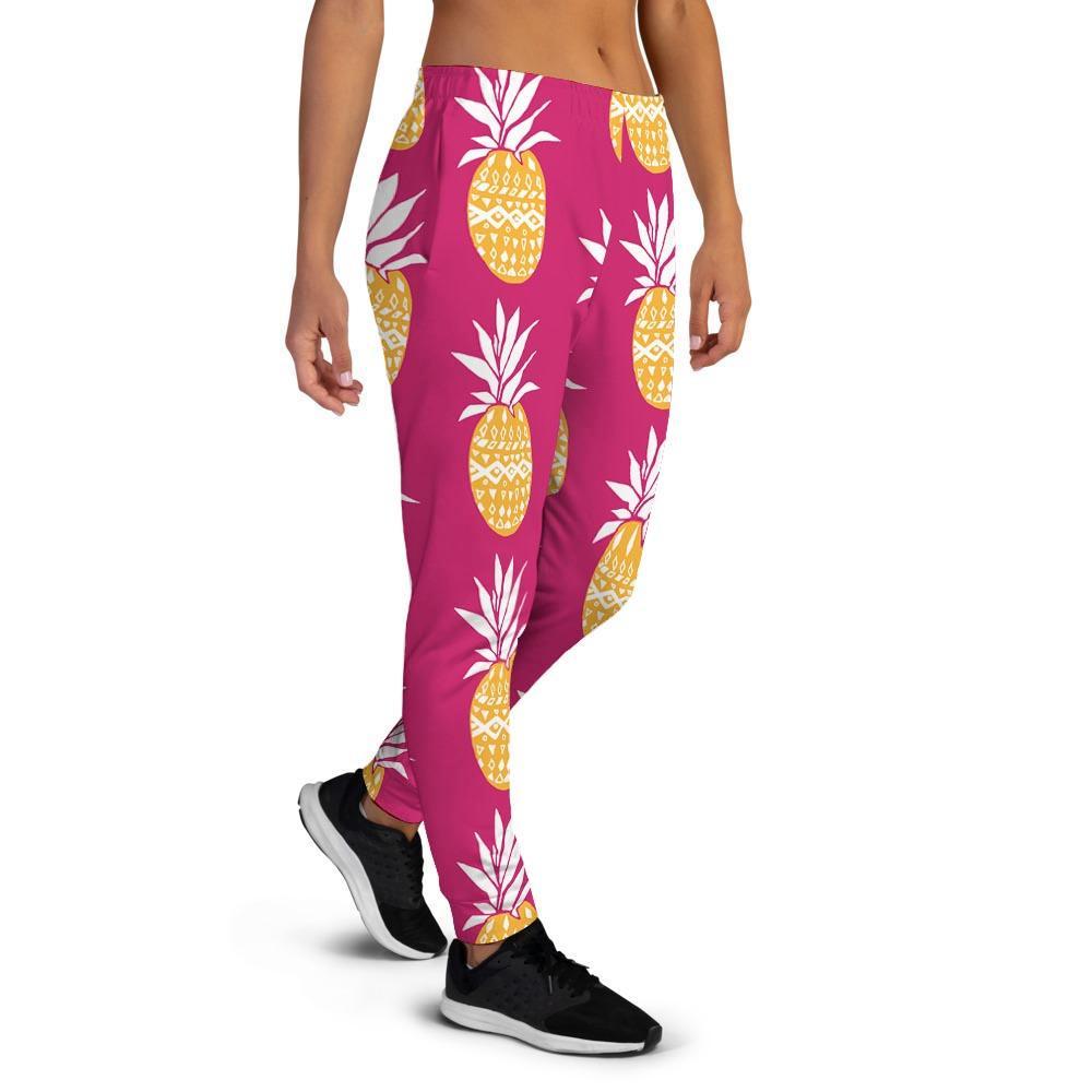 Aztec Hawaiian Pineapple Print Women's Joggers-grizzshop