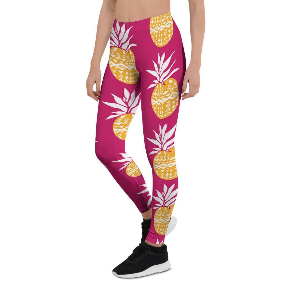 Aztec Hawaiian Pineapple Print Women's Leggings-grizzshop