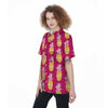 Aztec Hawaiian Pineapple Print Women's Short Sleeve Shirts-grizzshop