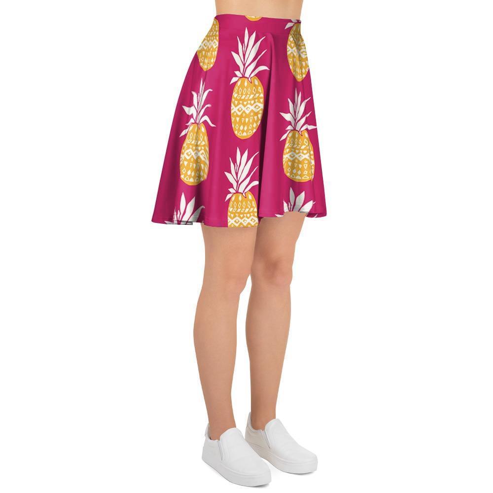 Aztec Hawaiian Pineapple Print Women's Skirt-grizzshop