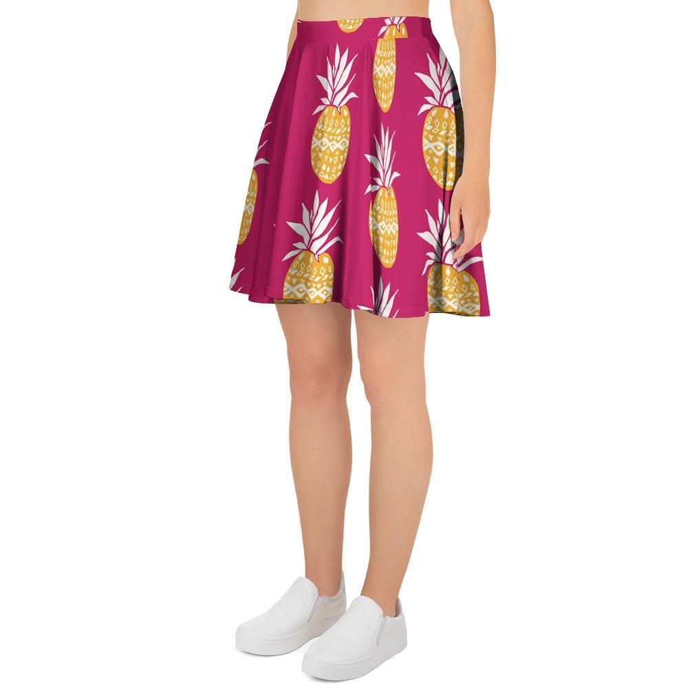 Aztec Hawaiian Pineapple Print Women's Skirt-grizzshop