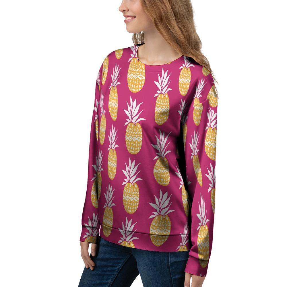 Aztec Hawaiian Pineapple Print Women's Sweatshirt-grizzshop