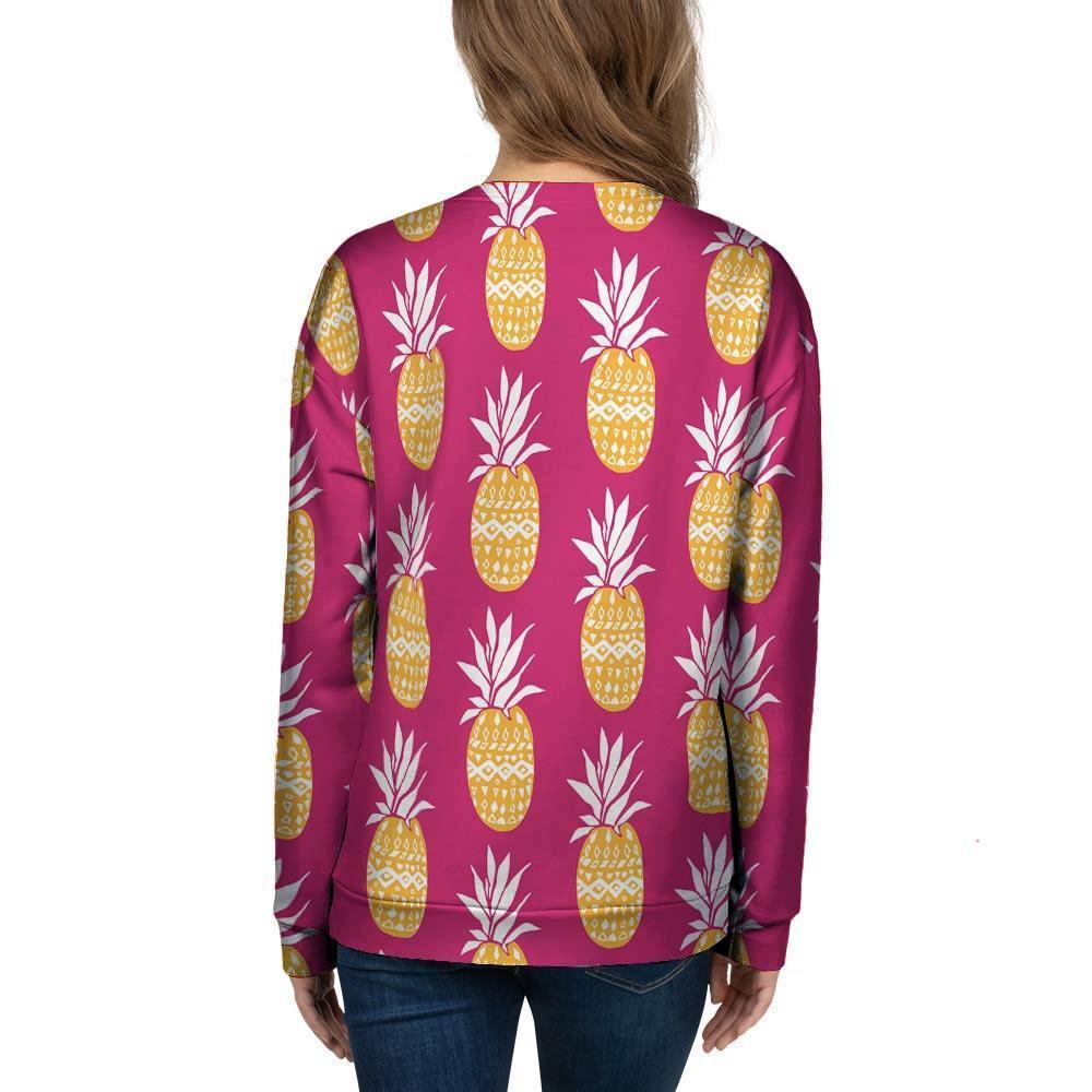 Aztec Hawaiian Pineapple Print Women's Sweatshirt-grizzshop