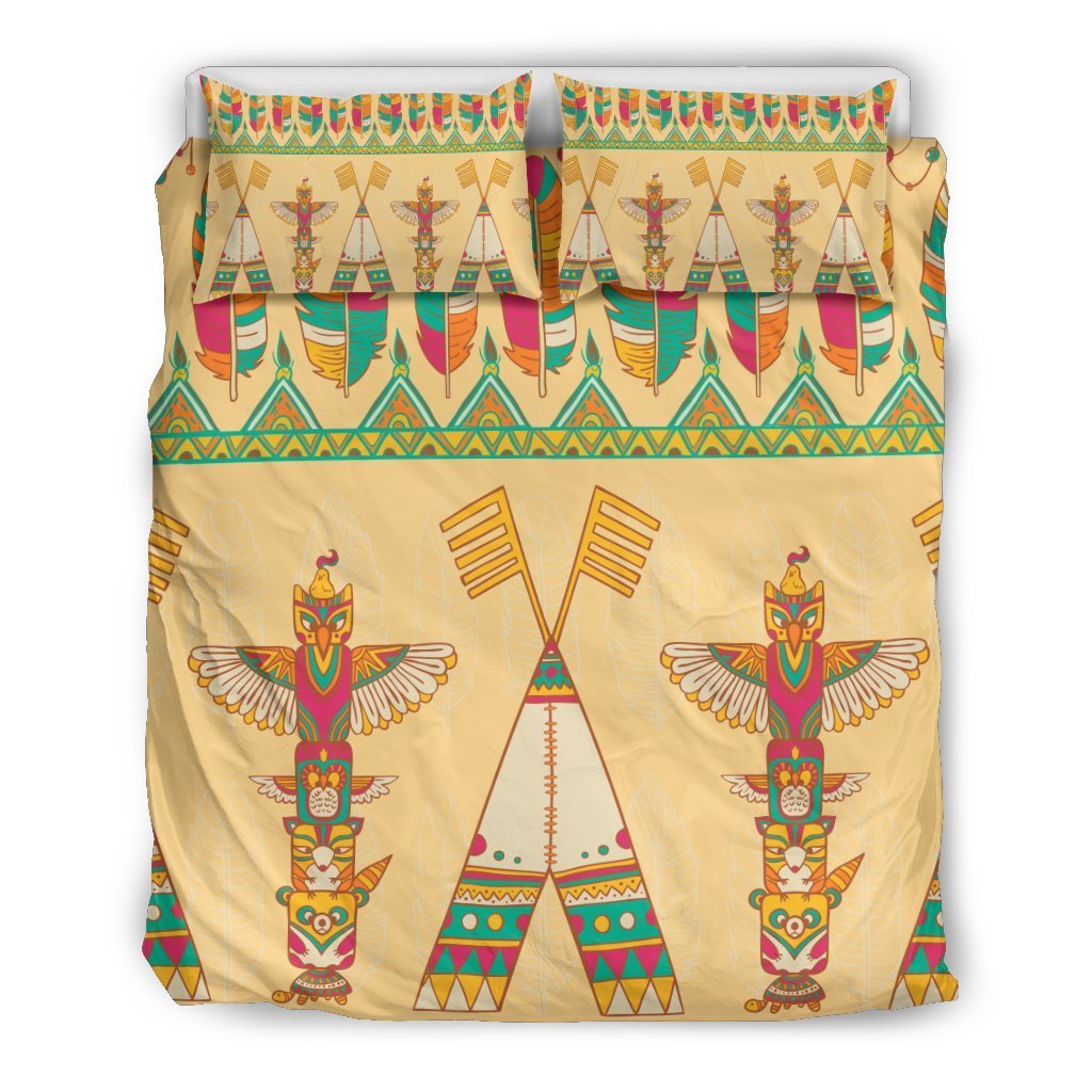 Aztec Indians Navajo Tribal Native American Print Duvet Cover Bedding Set-grizzshop