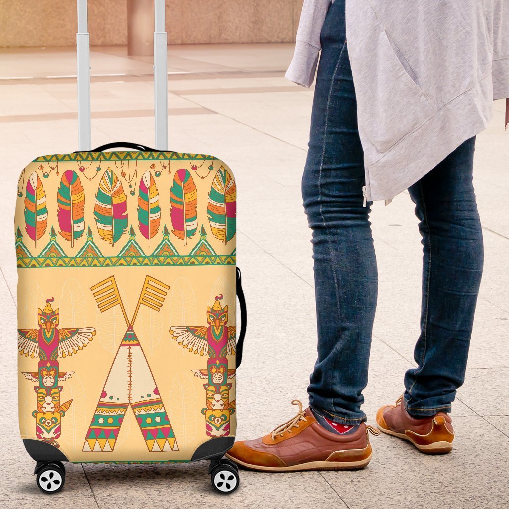 Aztec Indians Navajo Tribal Native American Print Elastic Luggage Cover-grizzshop