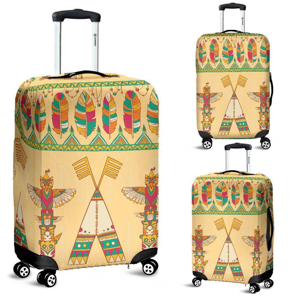 Aztec Indians Navajo Tribal Native American Print Elastic Luggage Cover-grizzshop