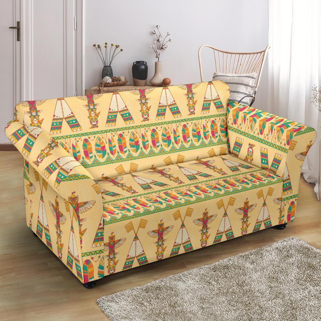 Aztec Indians Navajo Tribal Native American Print Loveseat Cover-grizzshop