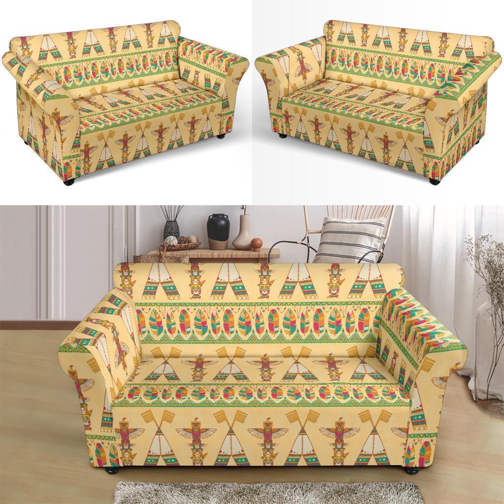 Aztec Indians Navajo Tribal Native American Print Loveseat Cover-grizzshop