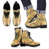 Aztec Indians Navajo Tribal Native American Print Men Leather Boots-grizzshop