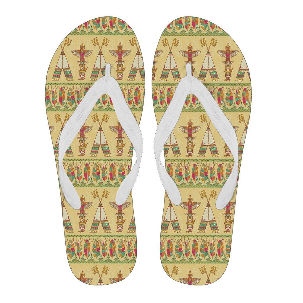 Aztec Indians Navajo Tribal Native American Print Men & Women Flip Flops-grizzshop