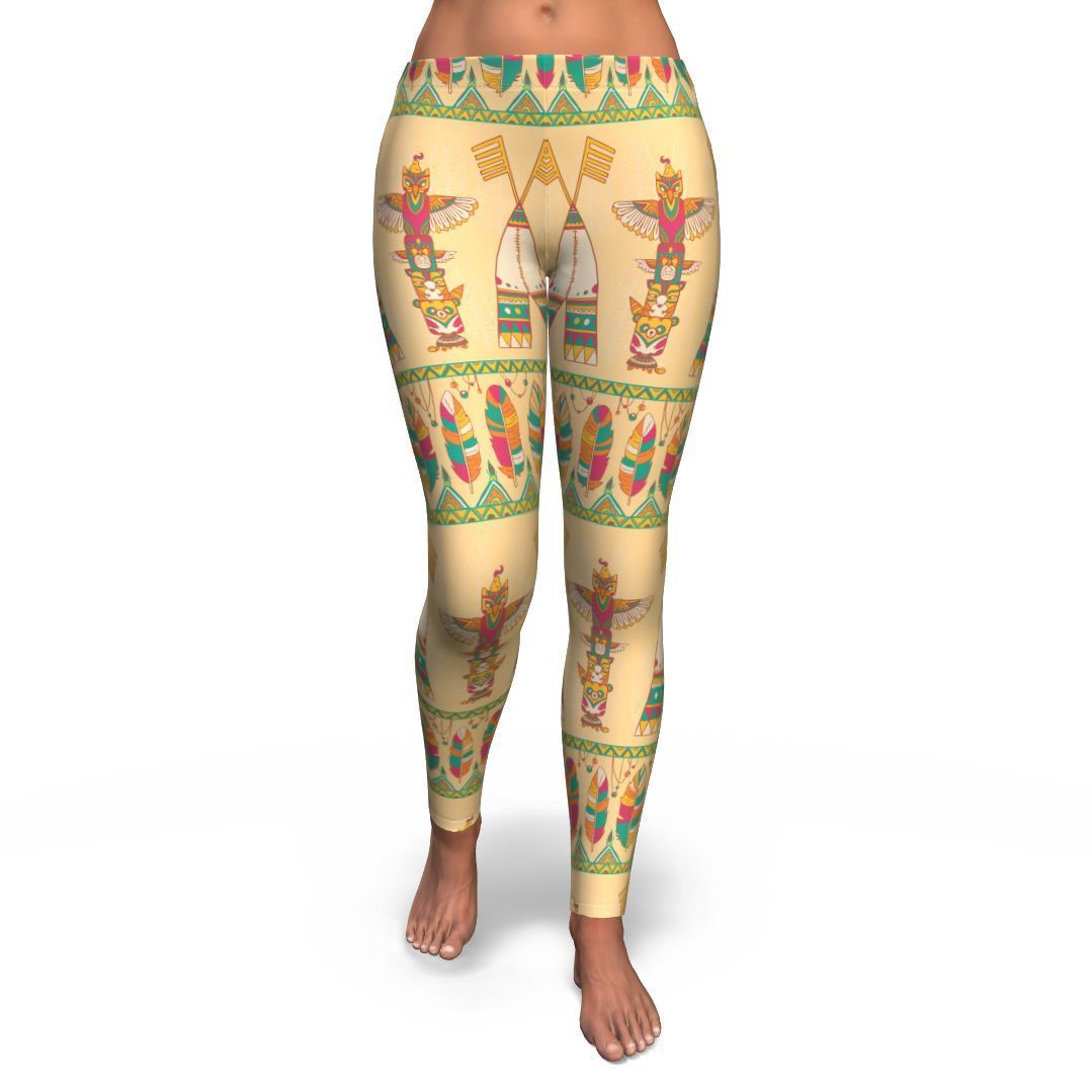 Aztec Indians Navajo Tribal Native American Print Pattern Women Leggings-grizzshop