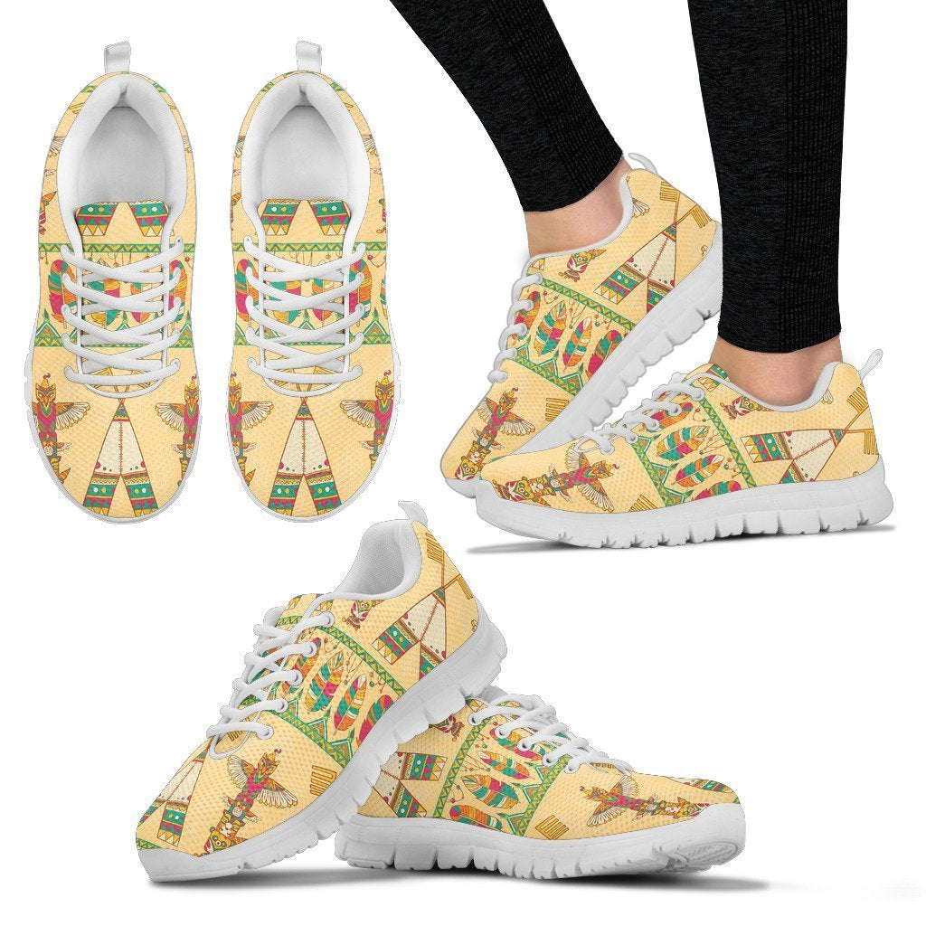 Aztec Indians Navajo Tribal Native American Print Women Shoes Sneakers-grizzshop
