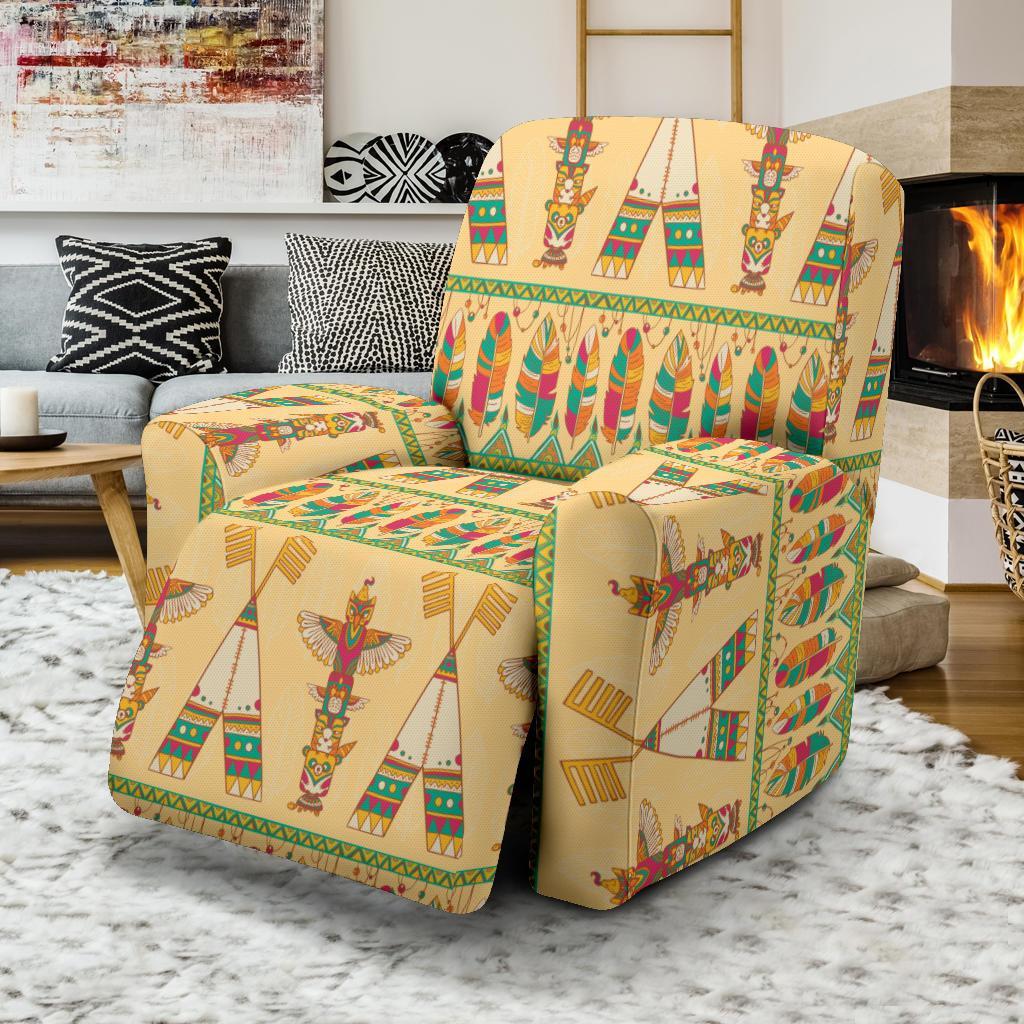 Aztec Indians Navajo Tribal Pendleton Native American Print Recliner Cover-grizzshop