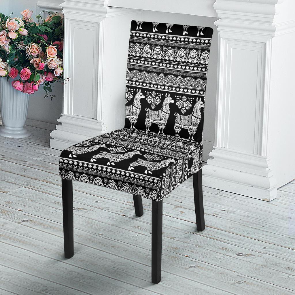 Aztec Llama Pattern Print Chair Cover-grizzshop