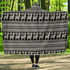 Aztec Llama Pattern Print Hooded Blanket-grizzshop