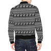 Aztec Llama Pattern Print Men's Bomber Jacket-grizzshop