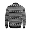 Aztec Llama Pattern Print Men's Bomber Jacket-grizzshop