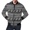 Aztec Llama Pattern Print Men's Bomber Jacket-grizzshop