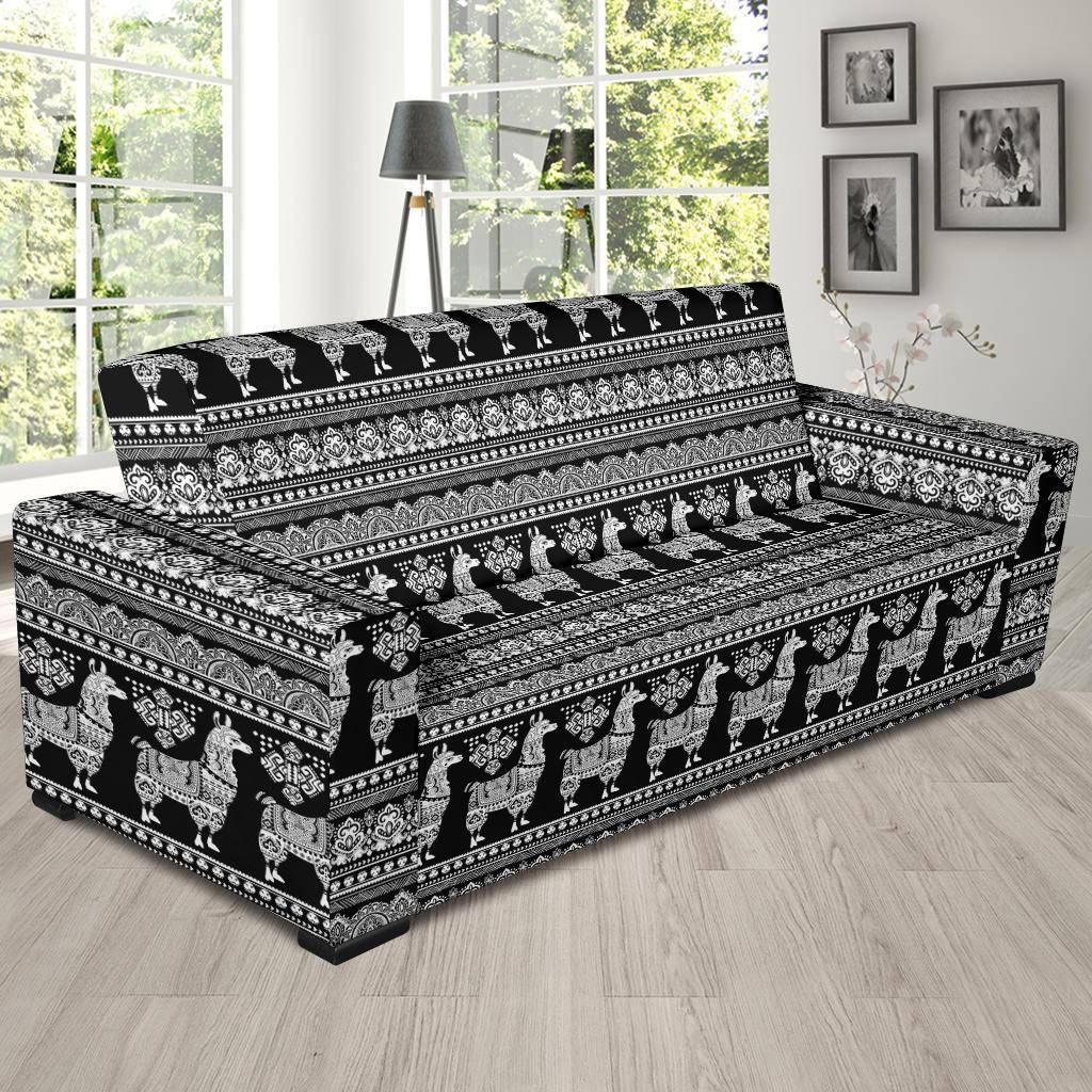 Aztec Llama Pattern Print Sofa Covers-grizzshop